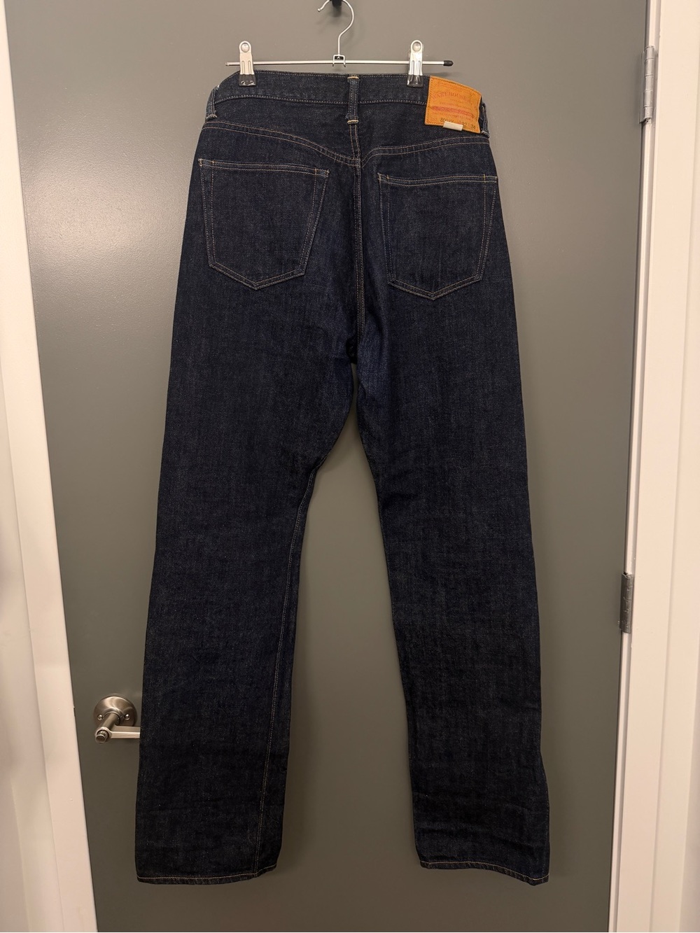 Dark Indigo Straight Jeans with Copper Rivets - Picture 9 of 12
